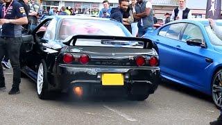 1000BHP Nissan GTR R32 Anti-Lag Revs, Flames & Burnouts!