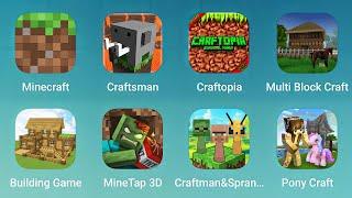 Minecraft, Craftsman, Craftopia, Multi Block Craft, Building Game, MineTap 3D, Craftman & Spranking