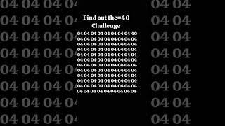 Find out the 40#challenge from you #quiz #puzzle