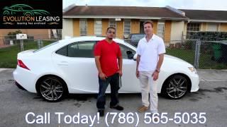 White on Red Lexus IS250 F Sport Delivery |Evolution Leasing |Lease Lexus Miami