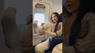 Sniffing sock in plane is something incredible #fakebody #feet #fypシ #asian #usa #socks