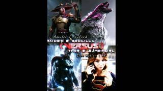 Raiden & Godzilla vs Thor & SuperGirl | #battle#mk #godzilla #thor #marvel #dc #shorts