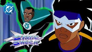 Static Shock - John Stewart Team Up | Super Scenes | DC