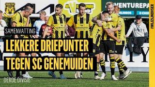 LEKKERE DRIEPUNTER TEGEN GENEMUIDEN | Derde Divisie - Samenvatting