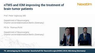 DGNC 2019 Nexstim Lunch Symposium: Presentation by Prof. Peter Vajkoczy, MD & PD Dr. Thomas Picht