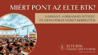 Miért pont az ELTE BTK?