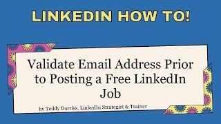 2024 Change to Posting a Free LinkedIn Job