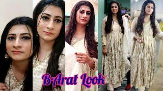 White  Dress + Make - up Look For Barat || Hira Baryar