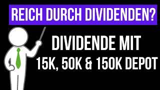 Wie viel Dividende mit 15.000€, 50.000€ oder 150.000€?