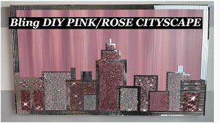 Bling DIY Rose/Pink Cityscape Painting/Art