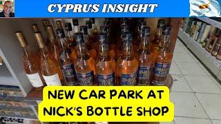 NEW CAR PARK at Nick's Bottle Shop Protaras Cyprus.
