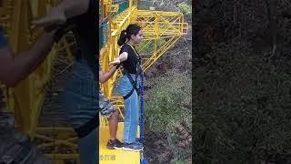 India’s highest bungee jumping in Rishikesh (#shorts  #bungeejumping #adventure #rishikesh #youtube