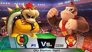 Mario Sports Superstars Football - Team Bowser Vs Team DK Kong | Only One Can Claim Victory!