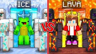 Maizen : Mikey ICE King vs JJ LAVA King Survival Battle - Minecraft Animation (JJ and Mikey)