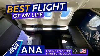 ANA 777 First Class Trip Report【Tokyo to New York】 BEST Flight of My Life! 