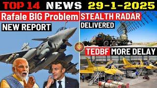 Indian Defence Updates : Rafale Big Problem,TEDBF by 2029,Kenya Orders Vajra,Stealth Radar Delivered