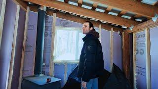 Building a Tiny Cabin Homesteading in Alaska - Vapor Barrier & Ice Fishing〈EP20〉