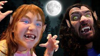 WOLF DAUGHTER   Monster Family lost in a haunted neighborhood! Adley & Dad play a scary Sims 4 game