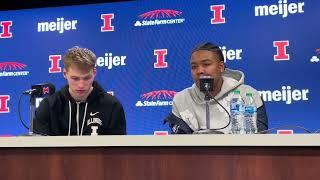 Illini players post game vs. Northwestern