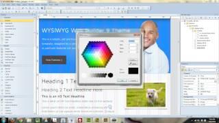 Free WYSIWYG Web Builder 9 Template - How to update the color!