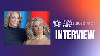 Interview med Stéphanie Surrugue & Sara Bro (Dansk Melodi Grand Prix 2024 pressemøde)