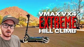 Single motor scooter on a 23% GRADE!? VMAX VX4 LT EXTREME Hill Climb Test