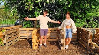 Pallet Compost Bin at the Allotment - Alfie's Agriculture