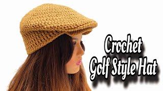 Crochet Golfer Cap Tutorial: Quick and Easy Scally Cap - For Man or Woman