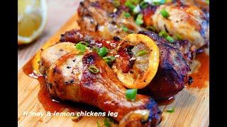 檸檬蜜糖烤雞腿,香而不膩,清新又好吃/How to make Lemon Honey Chicken Leg easy recipe/蜜汁雞腿