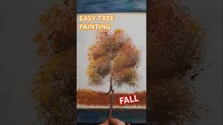 How to paint a simple tree  #howtopaint #trees #fallcolors