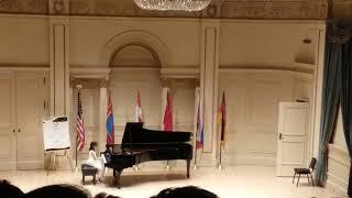 Christina Xue performing at Carnegie Hall in June, 2019