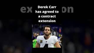 #RaiderNation #LasVegasRaiders sign QB Derek Carr to a 3 year extension for  $121 million #Shorts
