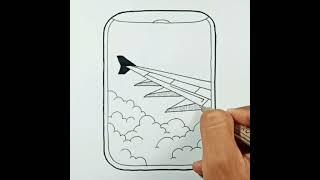 How to draw Airplane Window #shorts