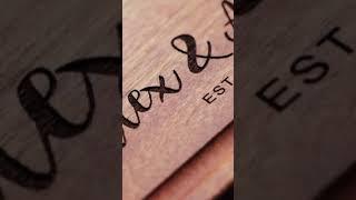 Handmade Cutting Board Personalized Script Corner Design #920