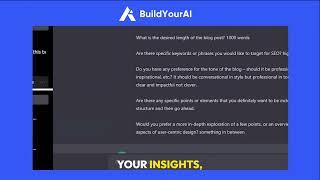 Blog Writing Expert Ai Assistant | BuildYourAi