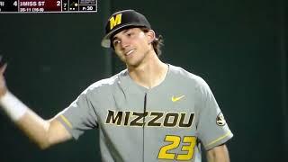 Great catch by Missouri's Andrew Keefer robs Mississippi St's Tanner Allen of home run