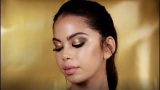 Easy Everyday Glam Eye Makeup Look Using ND's New Mini Gold Palette | 2021 Makeup Tutorial