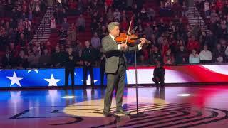 Kenji Bunch: Star-Spangled Banner arr. for solo viola, NBA Blazers vs. Knicks