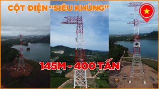 DỰ ÁN 500KV MẠCH 3 | NHỮNG CỘT ĐIỆN SIÊU KHỦNG VEN HỒ KẺ GỖ