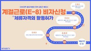 비자상담TV 32회 - 계절근로(E-8) 비자신청과 체류자격외 활동허가