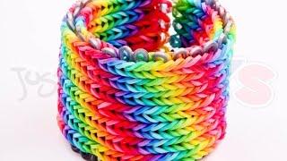 Alpha Loom - Seven 7 row Fishtail Rainbow Loom Bracelet