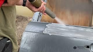 Vapor Blasting A Car Door Panel | Remove Paint From Metal | EcoQuip Vapor Blasting | Slow Motion