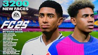 EA SPORTS FC 25 MOD 3200+ NEW FACES ADDED TO EA FC24! [NEW FACES, BOOTS, TATTOOS ETC! [WZRD PCK V35]