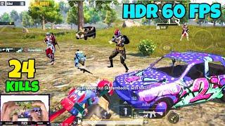  HDR + Extreme 60 FPS | 5 Finger Claw + Full Gyro | Fuzx Handcam Pubg Mobile