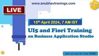 FREE Demo SAP UI5 and Fiori Training || Live Training || contact@anubhavtrainings.com