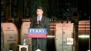 Perry's jobs plan, Obama and Romney spar