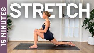 15 MIN DAILY STRETCH (Full Body) - for tight muscles, flexibility & mobility