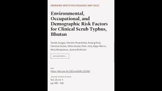 Environmental, Occupational, and Demographic Risk Factors for Clinical Scrub Typhus, ... | RTCL.TV