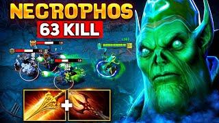 63 Kills Necrophos Insane Damage 7.37c +1000 AOE | Dota 2 Gameplay