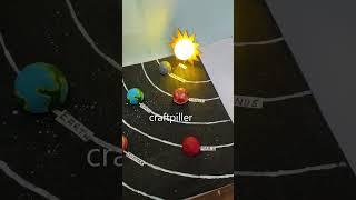 solar system working model with led lights - #shorts  | craftpiller